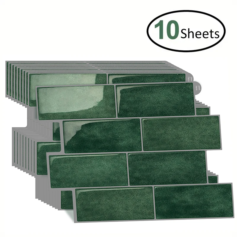 Large Waterproof 3D Peel & Stick Subway Tile Wallpaper