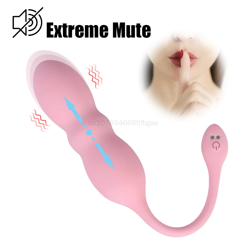 Wireless Remote Control Jump Egg Thrusting Panty Vibrator G Spot Vaginal Massager Telescopic Vibrating Egg Sex Toy for Women 18+