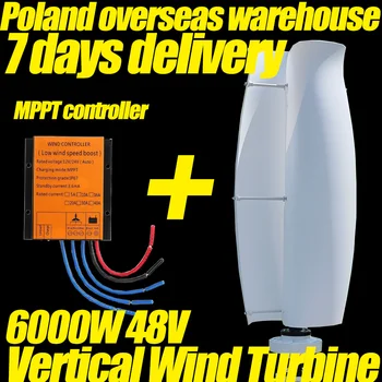 Poland warehouse, 7 days delivery Vertical Wind Power Turbine Wind Energy Generator Small Windmill for Home With MPPT Controller