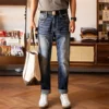 Red Tornado Classic 705 Jeans Slightly Tapered Fit Vintage Wash Denim Pants For Men 2