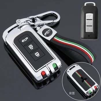 Portachiavi Fob Shell Cover per Mitsubishi L200 ASX Outlander Eclipse Cross Pajero Sport Lancer accessori portachiavi auto-Styling - Portachiavi Fob Shell Cover per Mitsubishi L200 ASX Outlander Eclipse Cross Pajero Sport Lancer accessori