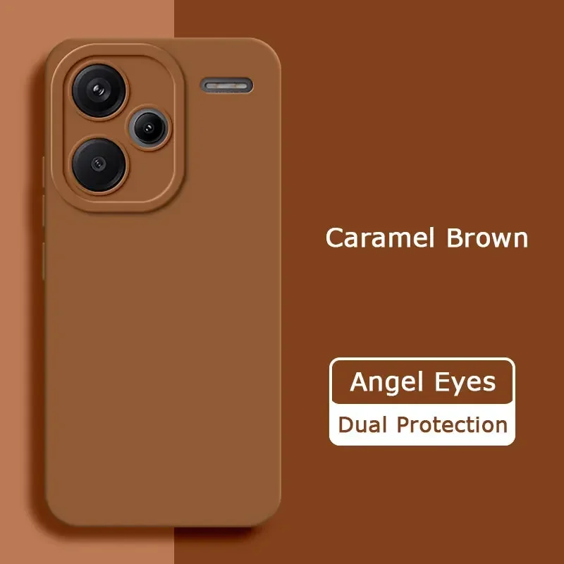 Luxury Angel Eyes Square Liquid Silicone Case - Premium Soft Cover