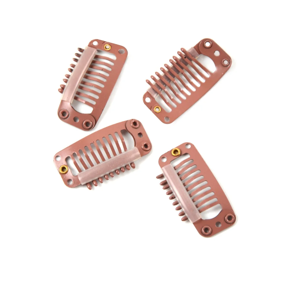 Hair Extensions Clips 9-Teeth Wig Comb Clips Snap Hair Extension Accessories Tool 32mm 10 Pcs hair extension clips hair clips wig clips