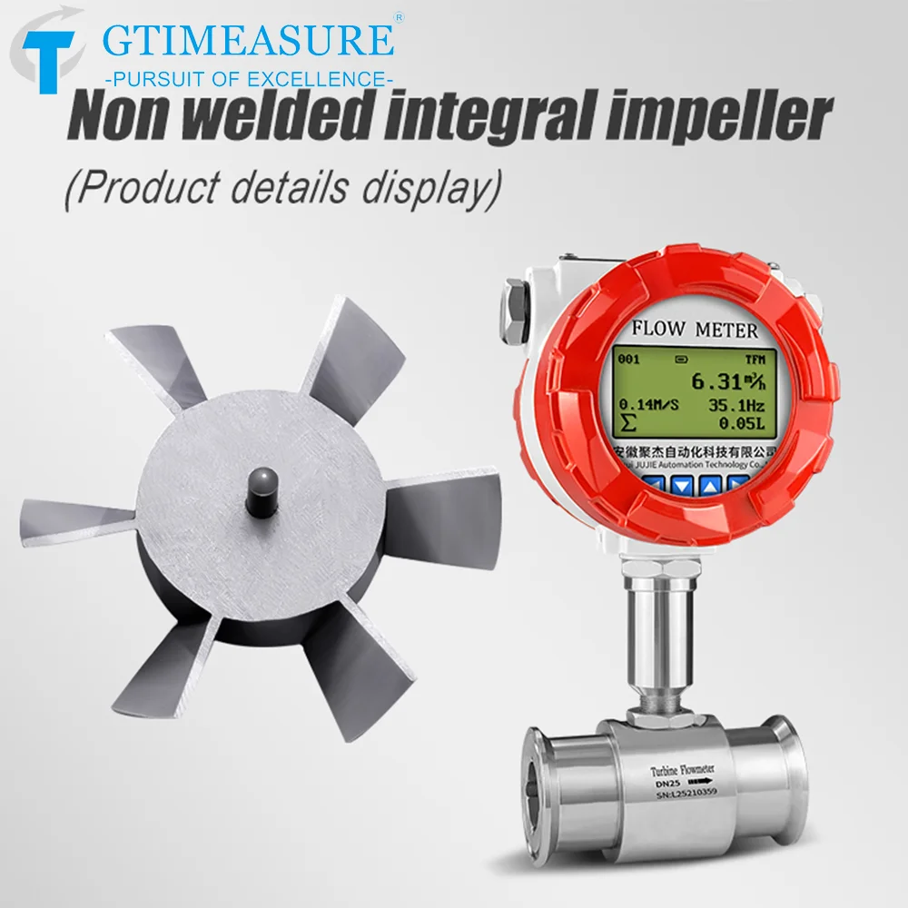 High Accuracy SS304 SS316 Liquid Water Flowmeter Beer Milk Flowmeter Clamp On Flow Meter 2 Inch 1&rdquo;
