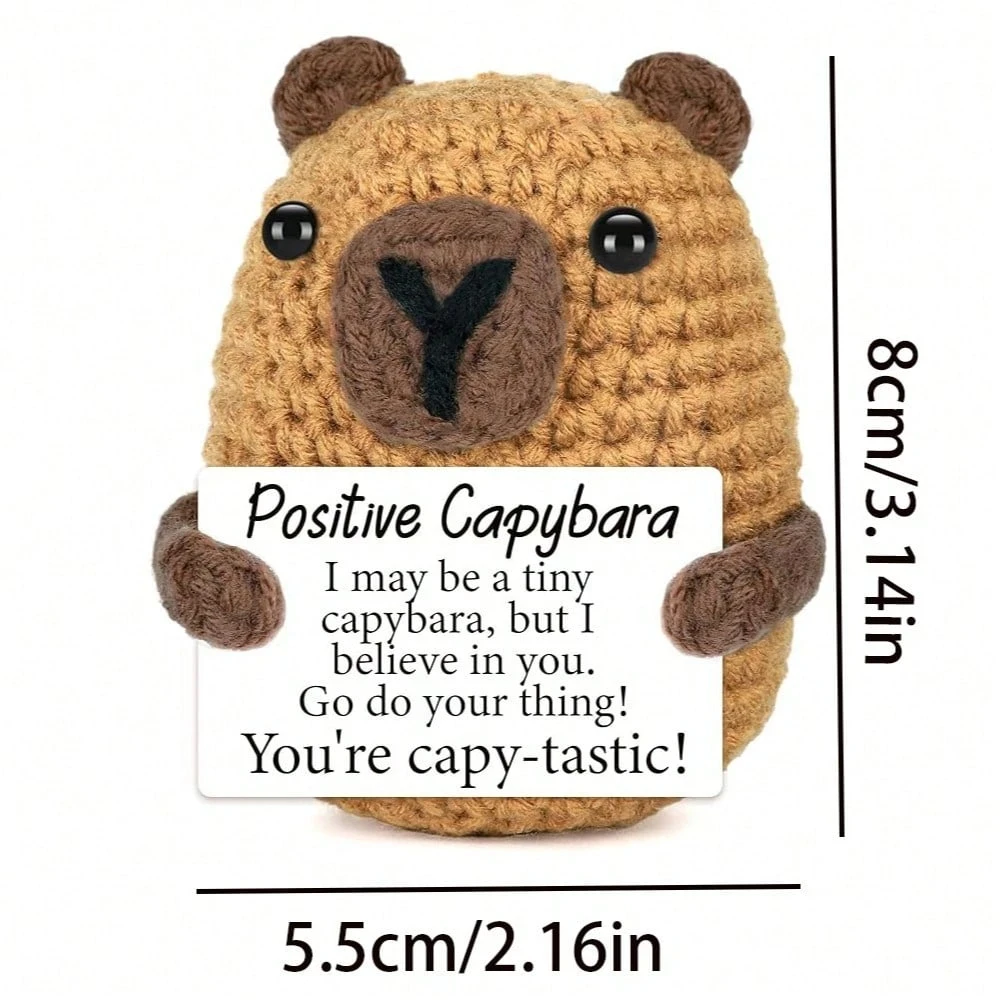Charming Hand-Woven Plush Pendant with Inspirational Card - Perfect Warm & Sweet Gift