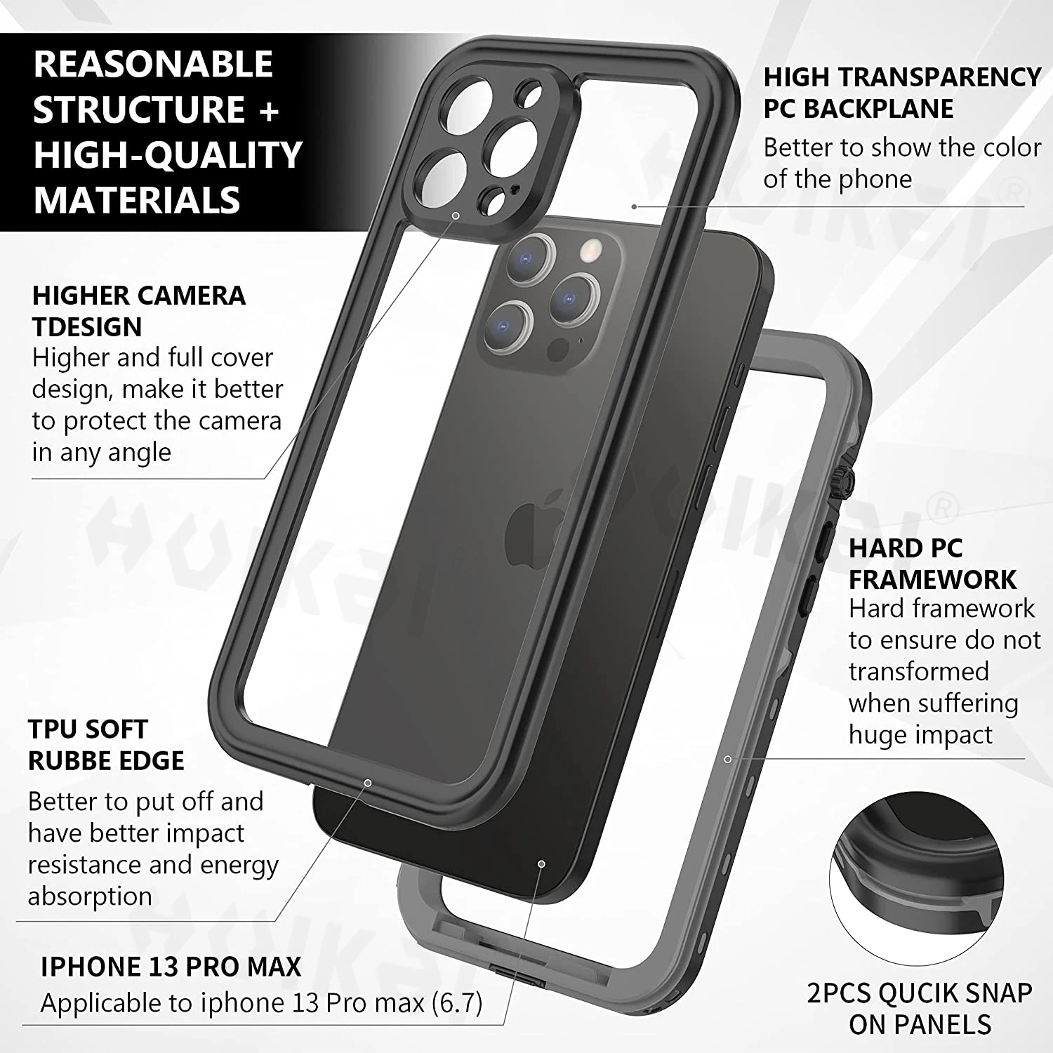 moto e6 phone case IP68 Waterproof Case For iPhone 13 Pro Max 12 Pro Max 13 12 Mini 11 Pro Max X XS XR Full Protection Heavy Duty Shockproof Covers moto g stylus phone case