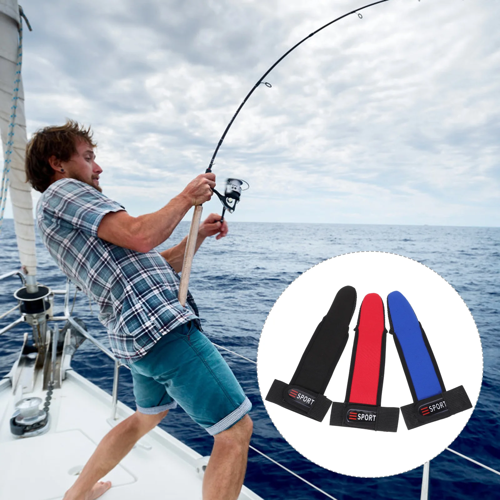 3PcsFishingGlovesSingleFingerProtectorFishermenCastingGloveOne