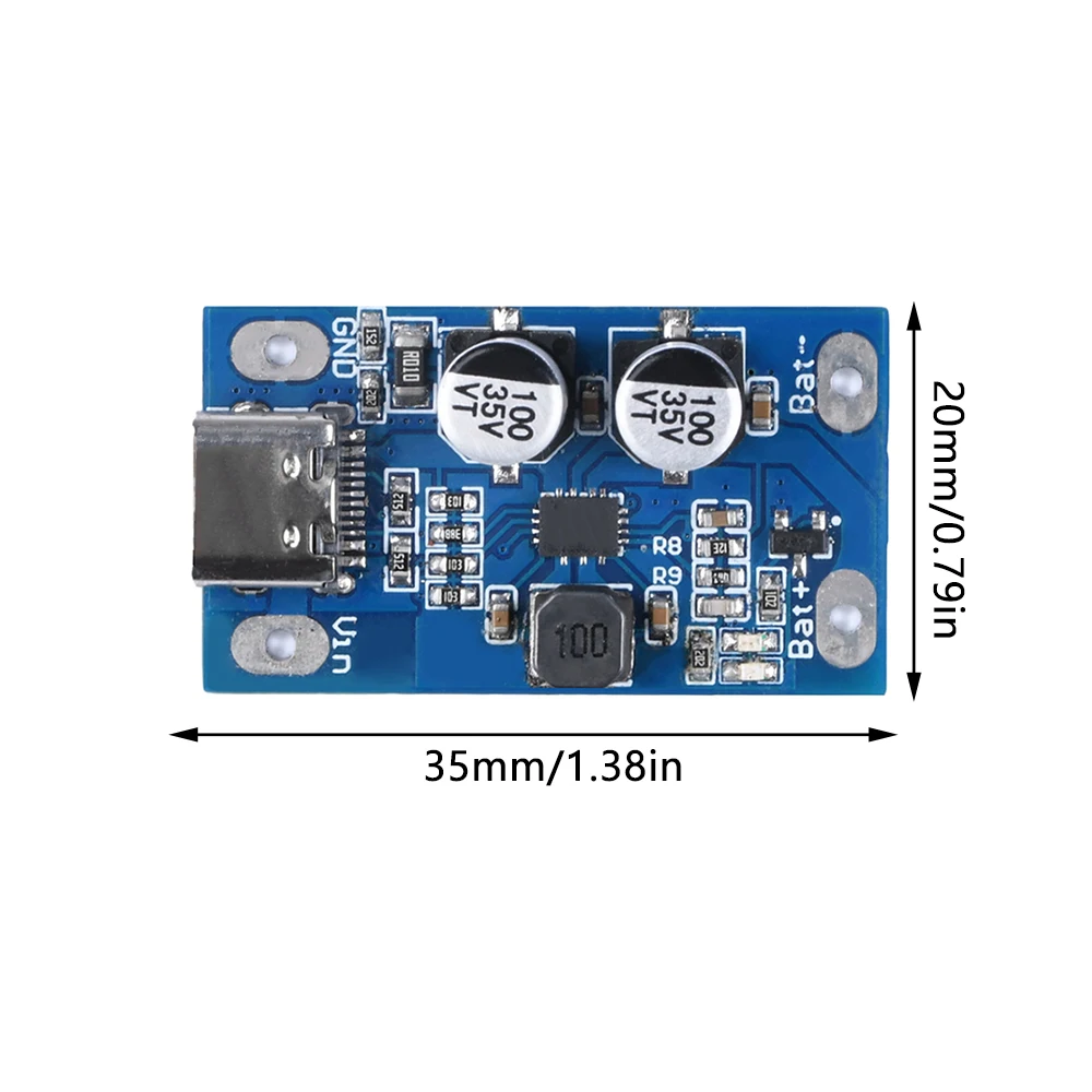 JESSINIE 3A Li-Ion Battery Charging Module - Type-C Interface With Protection Circuit (3-Pack)