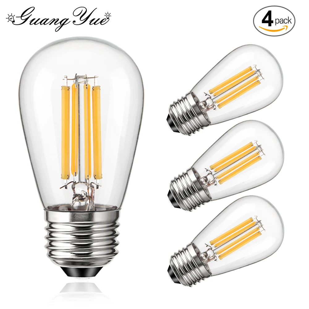 

Dimmable ST45 Led Light Bulb 220V E27 110V E26 Filament Lamp S14 6.5W 806LM High Lumen Replace Pendant Vintage Decoration Lights