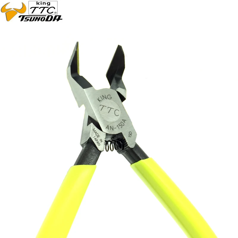 Japan King TTC 6Inch AN-150A 45 or AN-150B 90 Degree Curved Blade Plastic Nippers Diagonal Cutting Pliers 5