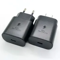 Samsung 25W PD Charger EU / US Plug Super Fast Charge Travel Adapter For Galaxy S24 S23 S22 S21 S20 Ultra Z Flip Fold 6 5 4 3 2 1