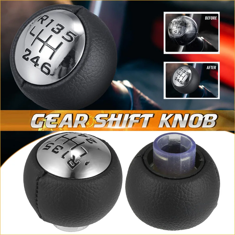 

6-Speed Manual Transmission Gear Stick Shift Knob Head Lever Adapter for Peugeot 307 308 3008 407 5008 Citroen C4 Picasso C3 C8