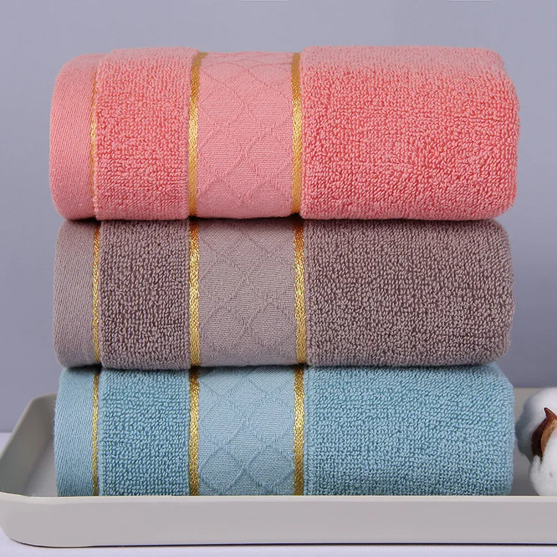 100% Pure Cotton Towel 34x74cm Home Hand Towels For Adults Soft Terry Thicken Soft Bathroom Face Towels 2