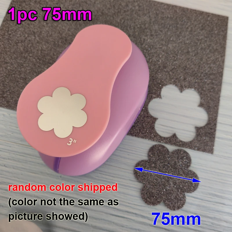 7.5cm 5.0cm 3.8cm 2.5cm 1.5cm flower craft punch Scrapbooking school Paper Puncher eva hole punch 6 petal cutter