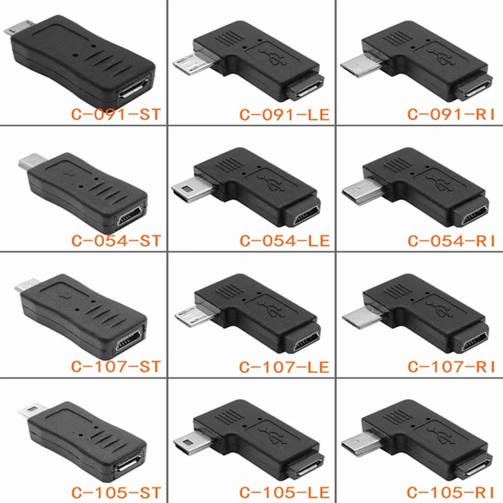 

Mini USB to plug 90 degree left and right angles Mini USB 5-pin female to Mini USB male data synchronization adapter pl