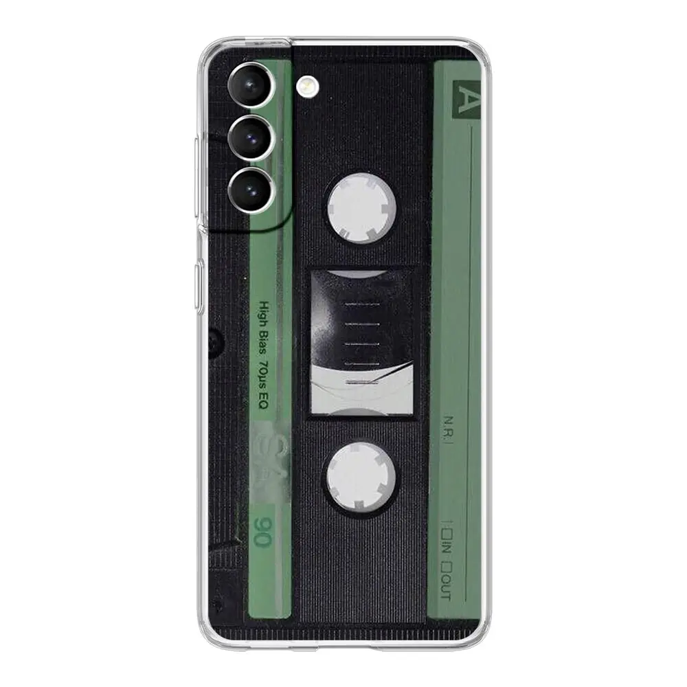 Clear Soft Phone Case with Magnetic Radio Tape Cassette Design