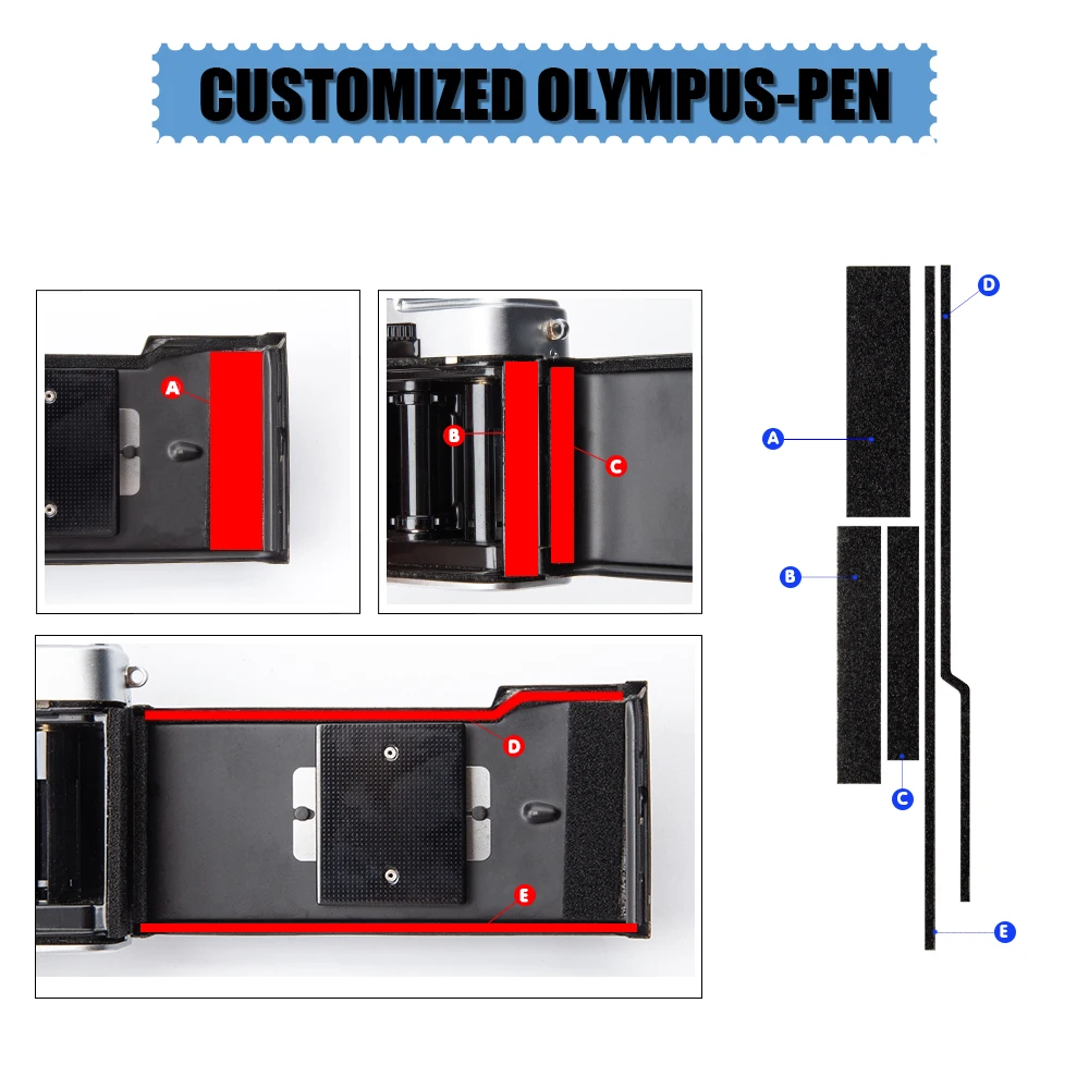 Film Camera Repair Kits Accessories for OLYMPUS PEN EE-3 Self Adhesive Light Proof Camera Seal Foam Sponge