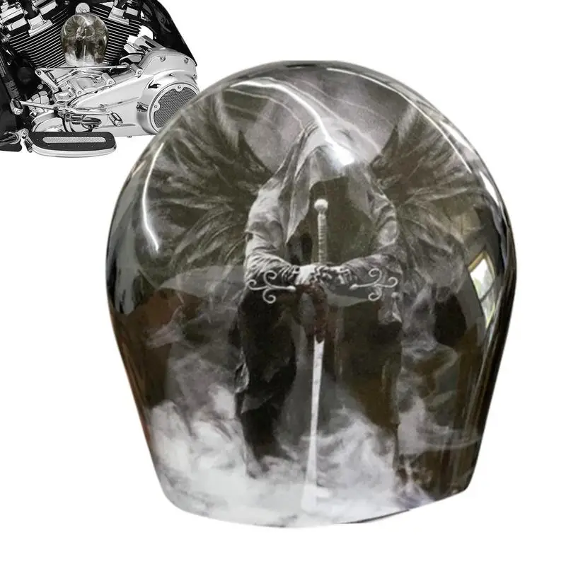 

Motorcycle Horn Cover Halloween Dark Angel Motorcycle Mid Frame Air Deflector Heat Shield Black Chrome Trim Cover For Motorcycle