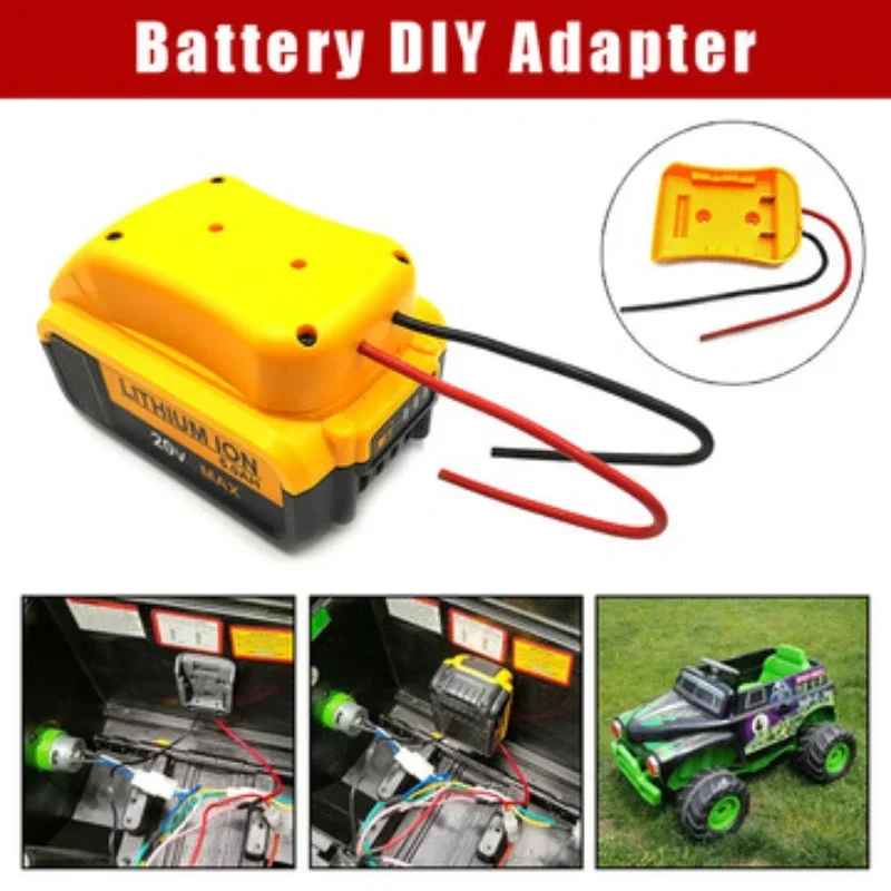 Charger Adapter Power Supply Adapter Battery Charger Adapter Battery Adapters for Makita/Bosch/Milwaukee/Dewalt/Black&Decker/Ryobi 18V Power Connector DIY Adapter Dock Holder 14 Awg Wires