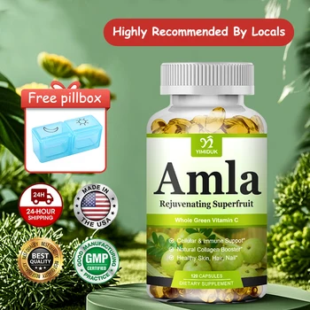 Organic Amla Capsules, Support Collagen, Fights Free Radicals & Daily Wellness, Antioxidant Power for Immunity & Skin Health 1