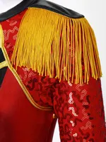 Costume de magicien de cirque pour filles, robe Tutu à manches longues, justaucorps à paillettes, Halloween, dompteur de Lion, ensemble de Cosplay de fête à thème 6