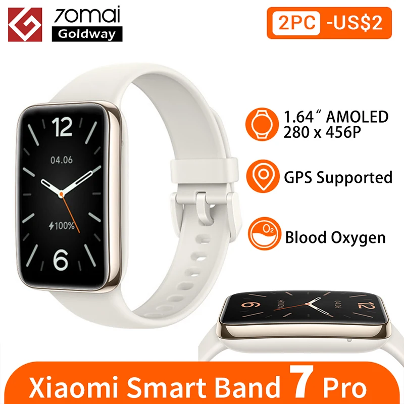 Xiaomi-pulsera inteligente Mi Band 7 Pro, Original, con GPS, Pantalla  AMOLED de 1,64 pulgadas