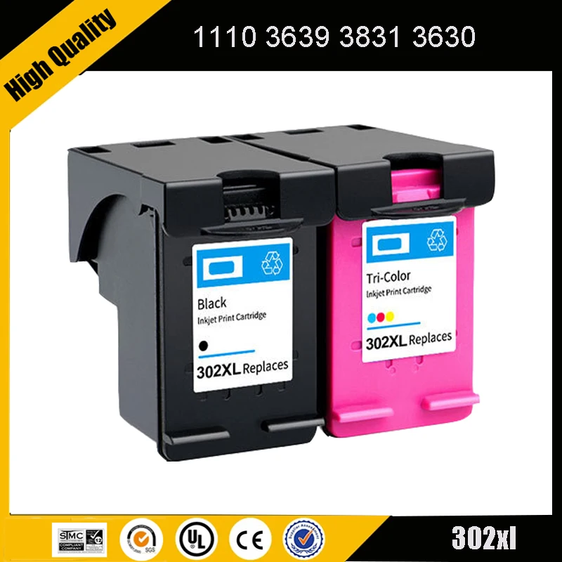 

Картридж с чернилами Einkshop 302, Восстановленный для HP 302 302XL DeskJet 1110 2130 для HP302XL Envy 4520 NS45 Officejet 3630 3639