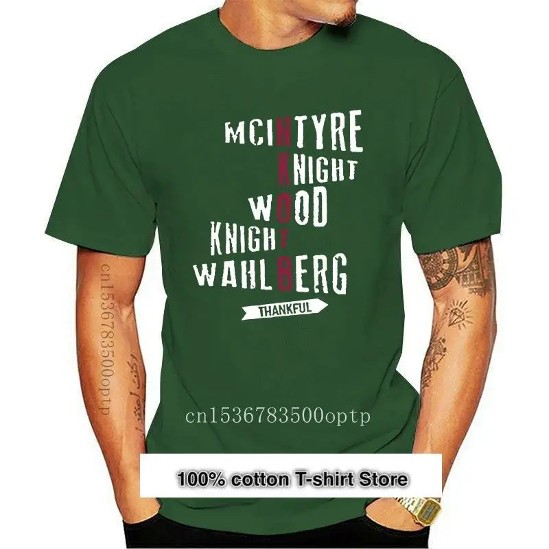 Nkotb Mcintyre-Camisetas De Caballero De Madera Wahlberg, Nuevas