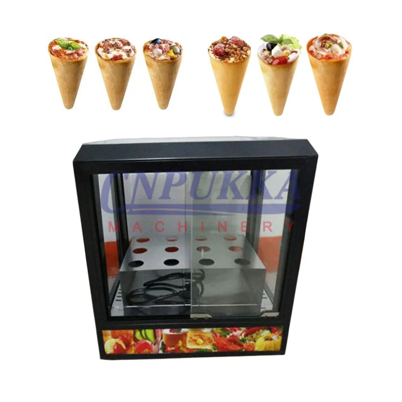 Top Selling 110V 220V Pizza Cone Warmer Cabinet Cone Pizza Heating Warming Machine Showcase Display Case for Sale