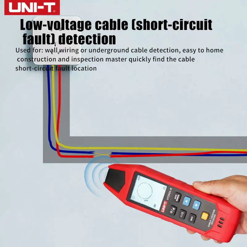 UNI-T UT25CL Handheld Cable Locator NCV Non-contact Electrical Test Electrical Safety Detector Trace Underground Cable Paths.