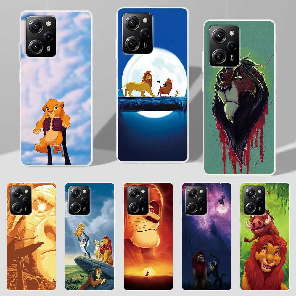 The Lion King Case Per Xiaomi Poco X5 F3 M5S X3 Nfc M5 X4 Gt M4 Pocophone F1 F2 M3 M2 Pro Tpu Cover Trasparente Per Telefono