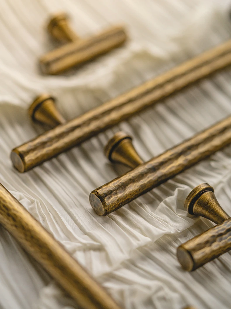 Handmade Nordic Retro Bronze T Bar Handles,