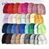 ENJOYFUR Women Winter Angora Hat Thick Warm Three Fold Long Rabbit Hair Wool Knit Hat Womens Fashion High quality Winter hats 1