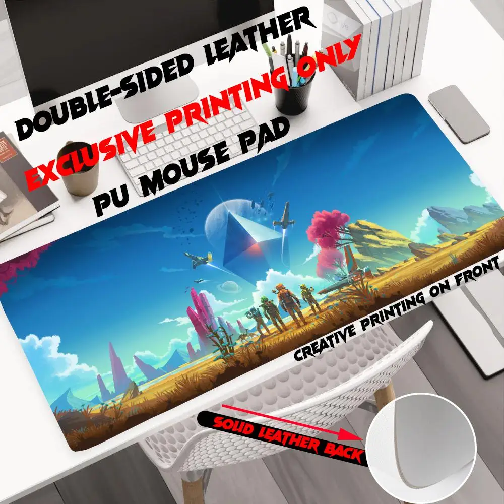 

Mouse Pad Large Size Office Desk Protector Mat PU Leather Waterproof Hot Survival Video Game No Man's Sky Mouse Pad Desktop