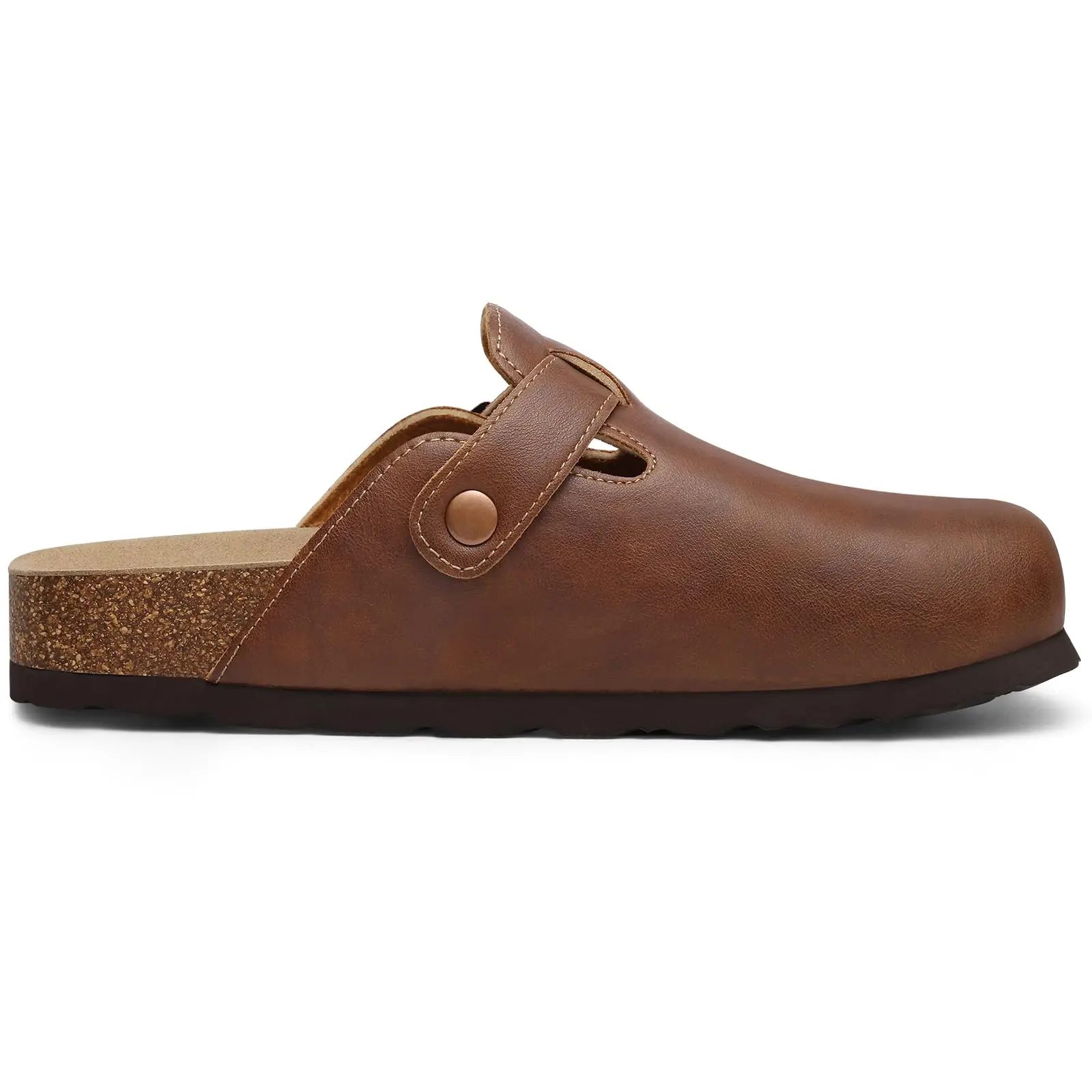 Gacimy Vegan Leather Cork Clogs With Arch Support Unisex Mules_voghion.com