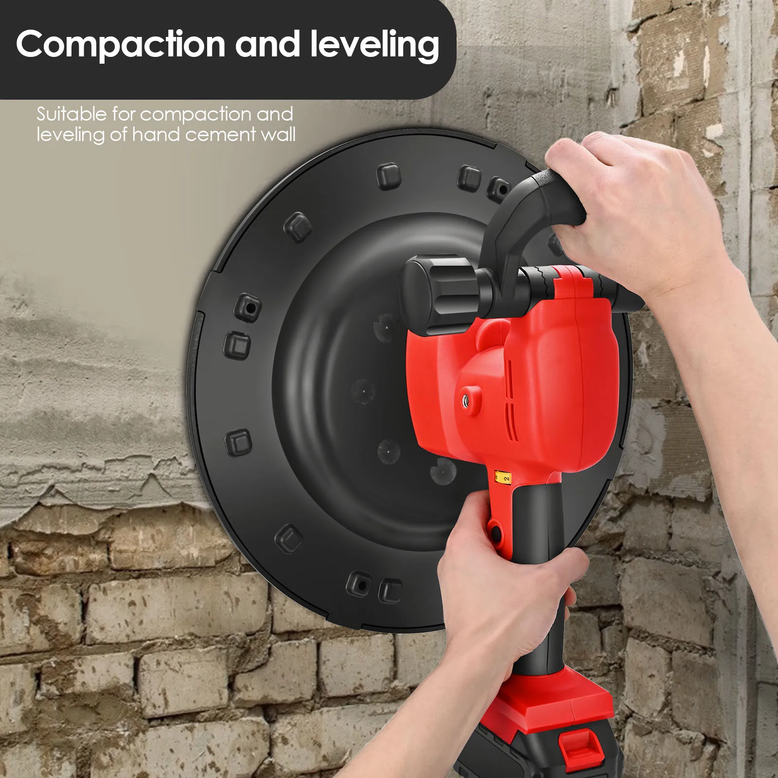 2500mAh Lithium Battery Concrete Cement Mortar Trowel Wall Smoothing Machine Electric Wall Sander Polishing Machine with Mixer