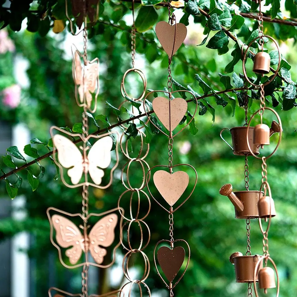 Metal Outdoor Rainwater Chain Drainage Rainwater Chain For Drainage Ditch Roof Metal Down Pipe Tool