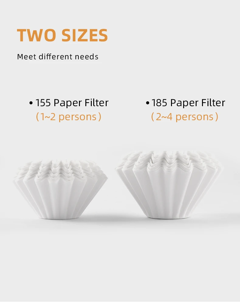 MHW-3BOMBER 50 Sheets of Cake Coffee Filter Paper for 1-4 Cups of Espresso Disposable Casual Home Hand Brewed Coffee Accessories Image 10