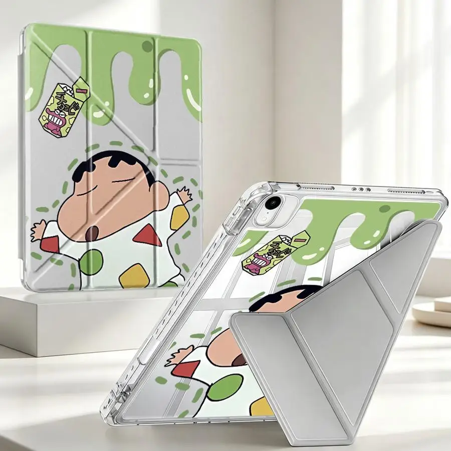 Cute Shin-Chan Tablet Case with Pen Slot Cover