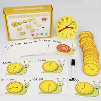Children Montessori Clock Educational Toys Hour Minute Second Cognition Matching Puzzle Toys Kids Early Preschool Teaching Aid 1