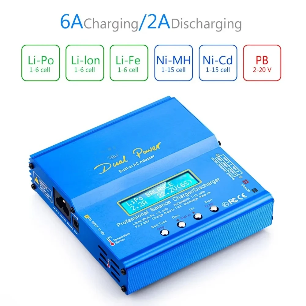 Chargeur LiPo RC SkyRC B6 AC 80W 6A avec prise UE