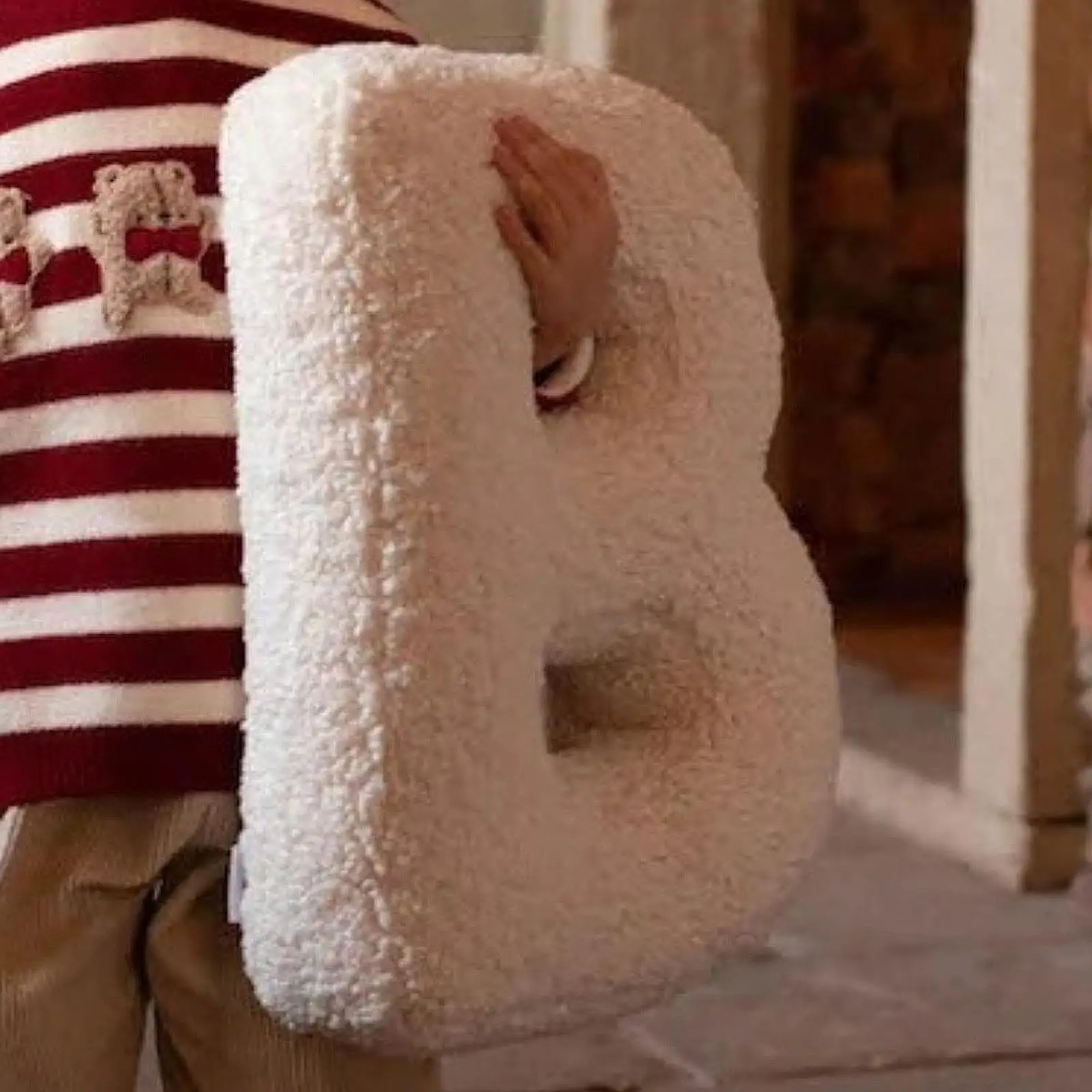 Letter Plush Pillow Ornament Throw Cushion Decorative Throw Pillow for Living Room Home Office Couch Home Decoration 5