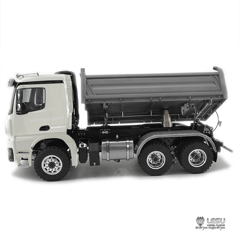 1/14 LESU RC Three-Way Dumper Tipper 3348 Model Kabolite Cabin 6*6 3Axles Light Sound Toys for Boys Christmas Gift Thzh1217-SMT8 4