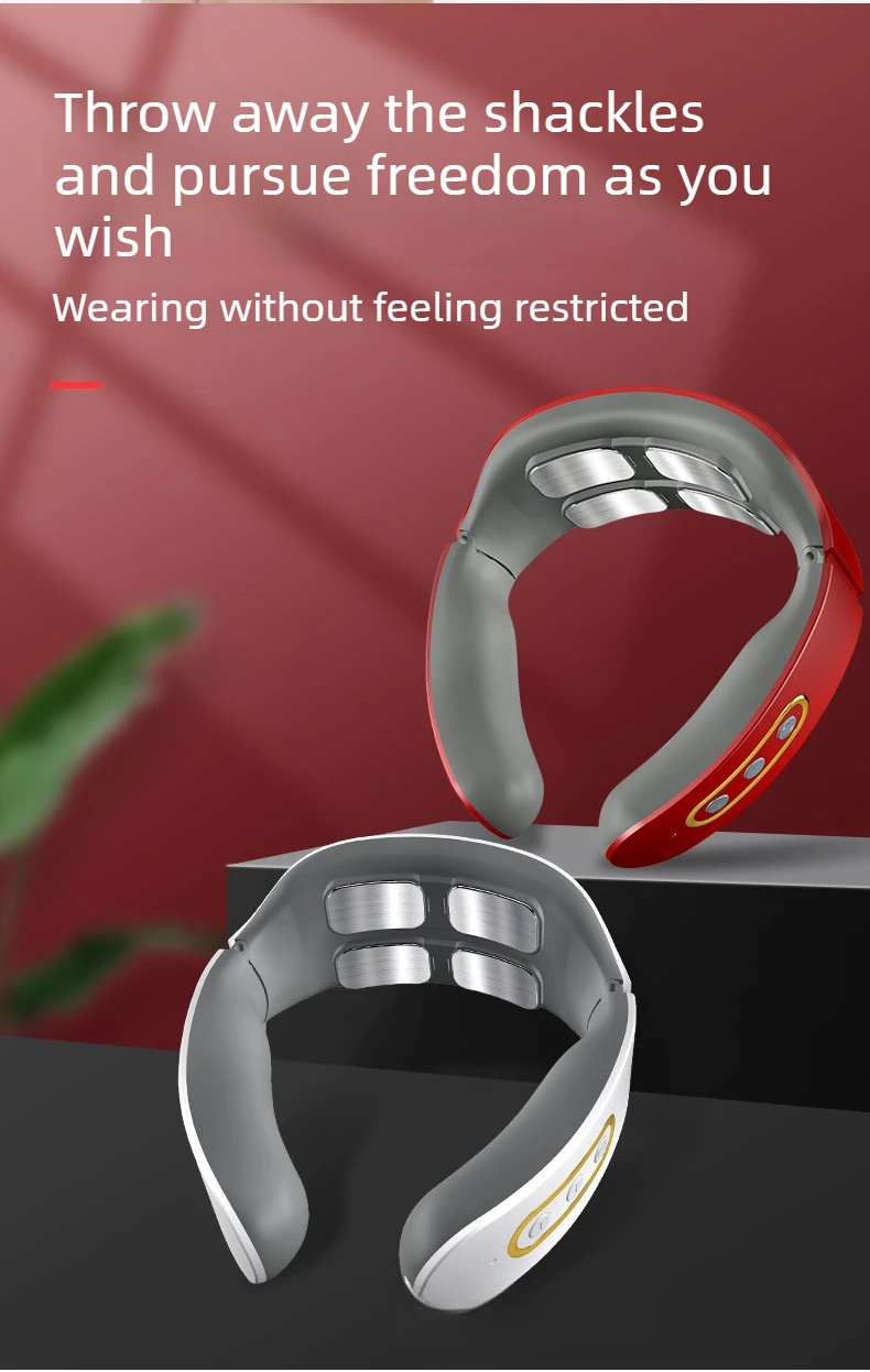 Electric Wireless Pulse Neck And Shoulder Massager For Pain Relief_voghion.com