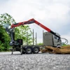 LESU 1/14 Tamiya Truck Model FH16 6*6 Timber Crane Complete Truck Without Cab 4