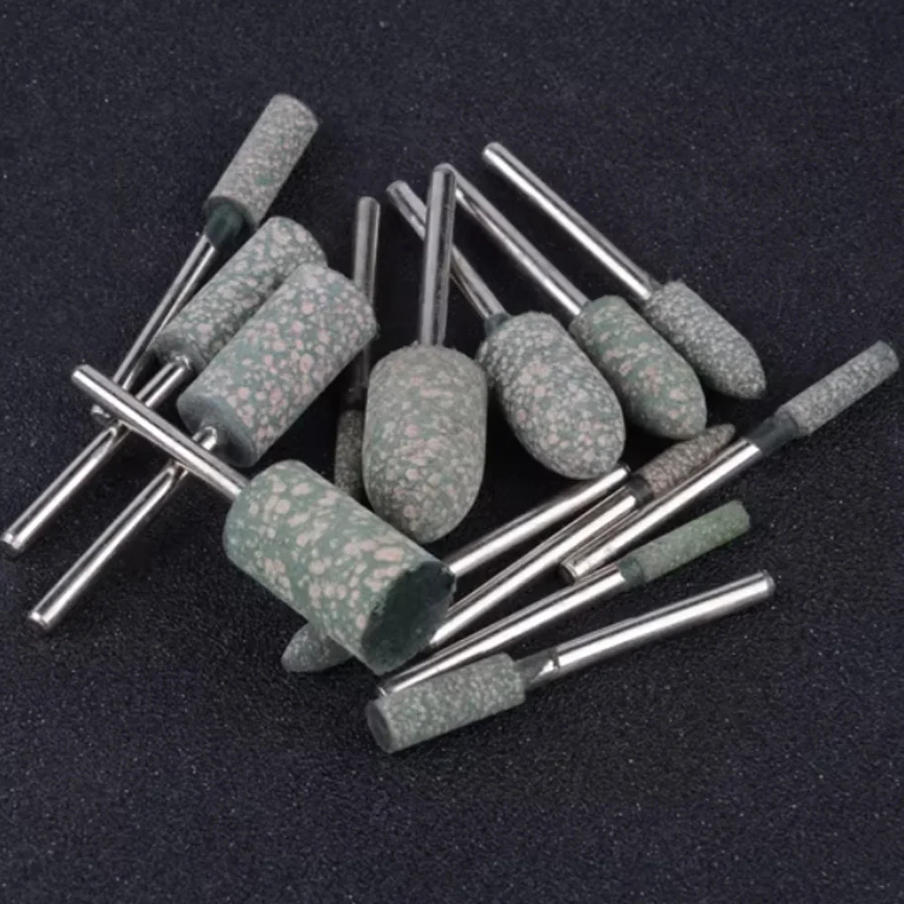 50/100 Stück Gummi-Metallbürsten Schleifwerkzeuge für Holzbearbeitung Schleifscheiben zum Schärfen von Bits Mini-Glaspoliermaschinenköpfe 3mm – Detail 15