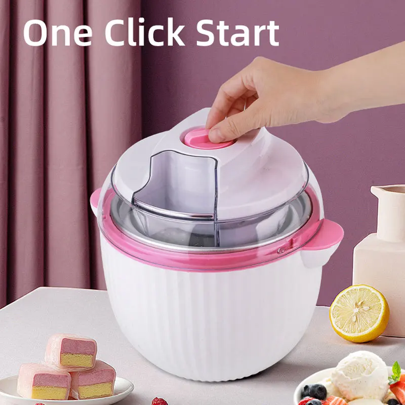 Ice Cream Maker,IL Mini Electric DIY Frozen Fruit Freezer Smoothie Blender Portable Automatic Ice Cream Machine Home Kitchen 3