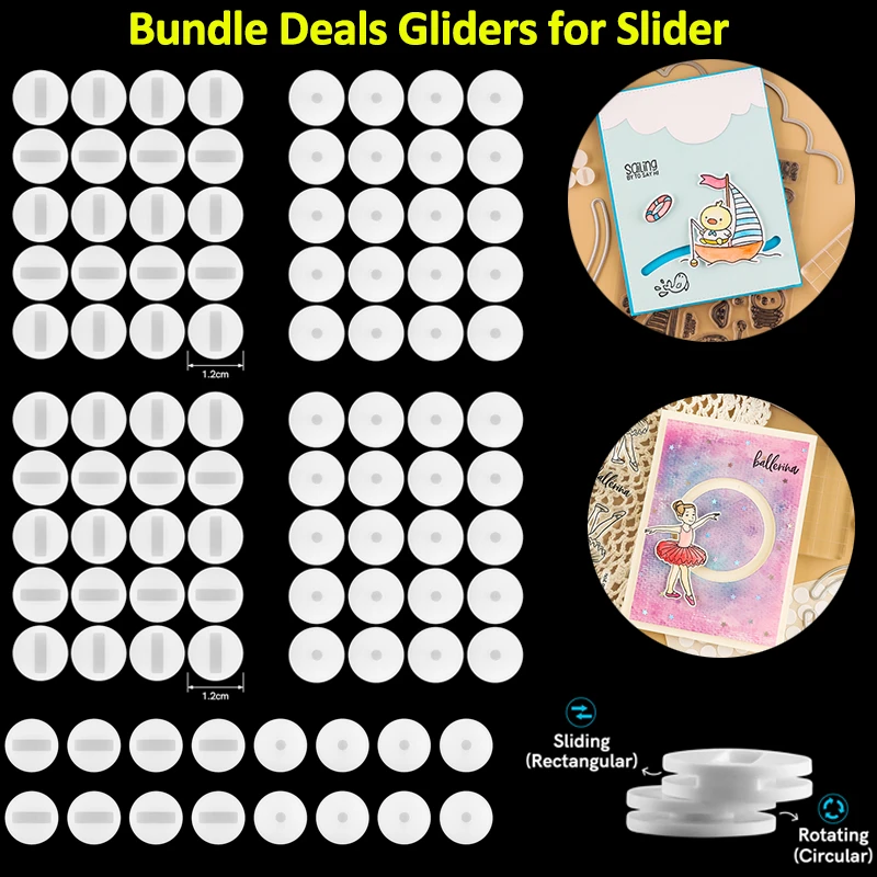Gliders Slider Cards Rotating Gliders Embellishments 42402pcs
