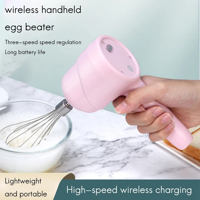 Wireless 3 Speed Mini Mixer Electric Food Blender Handheld Mixer Egg Beater  Automatic Cream Food Cake Baking Mixer - AliExpress