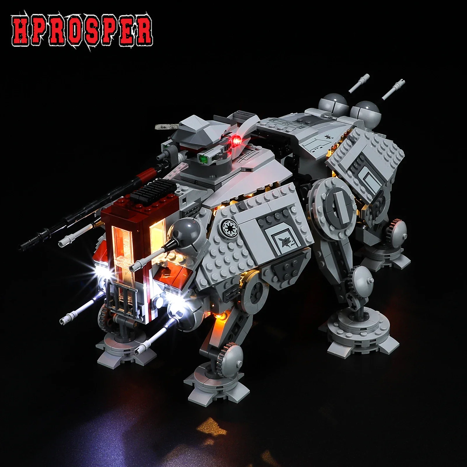 Hprosper 5V Led Light Per 75337 Star Wars At-Te Walker Lampada Decorativa Con Scatola Batteria (Non Includere Set Di Blocchi Lego)
